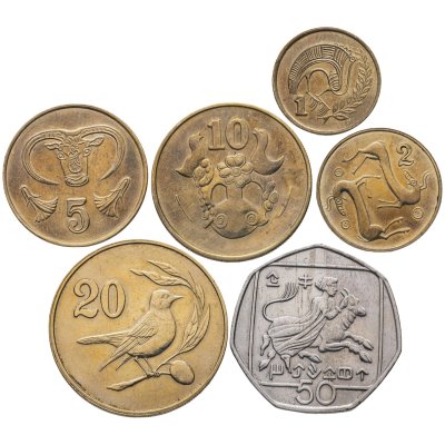 купить Кипр набор 6 монет 1983-2004