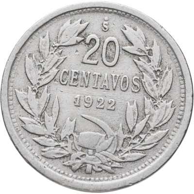 купить Чили 20 сентаво (centavos) 1922
