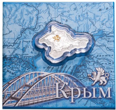 купить Остров Ниуэ 1 доллар 2018 "Карта Крыма. Золотой грифон" в буклете, с сертификатом