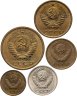 Купить СССР набор из монет 1, 2, 3, 5, 10 копеек 1974