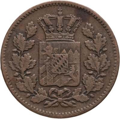 купить Германия, Бавария 2 пфеннига 1864