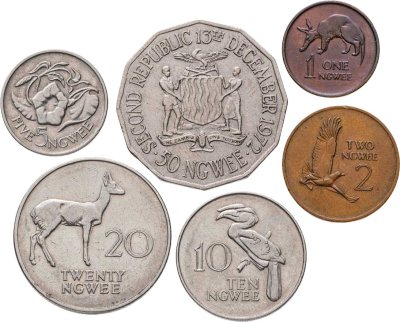 купить Замбия набор 6 монет 1968-1972