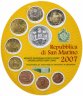Купить Сан-Марино годовой набор евро 2007 (9 монет в официальном буклете, включая серебряные 5 евро "Равные Возможности")