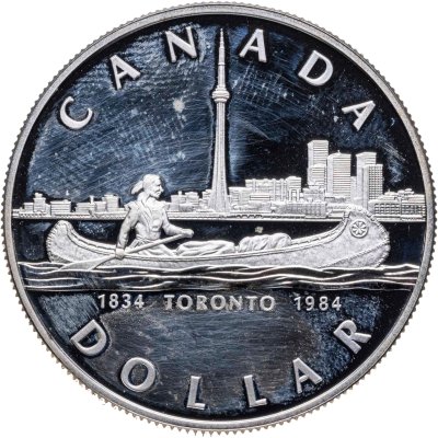 купить Канада 1 доллар (dollar) 1984 150 лет городу Торонто