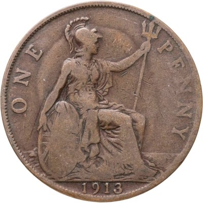 купить Великобритания 1 пенни (penny) 1913