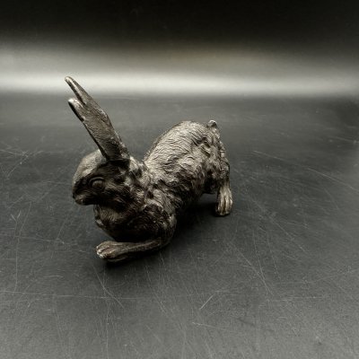 купить Статуэтка "Заяц", чугун, литьё, СССР, 1970-1990 гг.