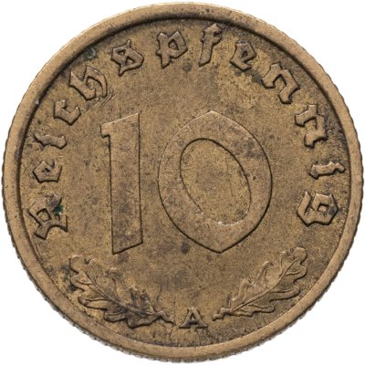 купить Германия, Третий рейх 10 рейхспфеннигов (reichspfennig) 1938