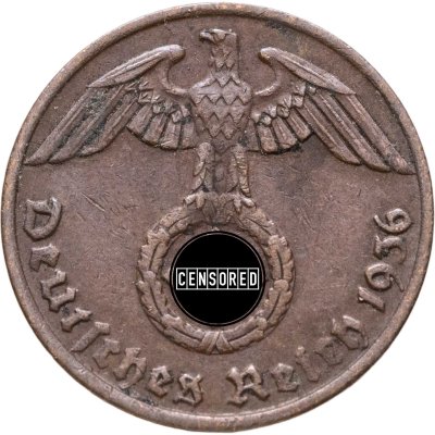 купить Германия, Третий рейх 1 рейхспфенниг (reichspfennig) 1936