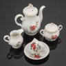 Купить Кофейный сервиз с цветочным декором на 1 персону, фарфор, деколь, золочение, 1980-2000 гг.