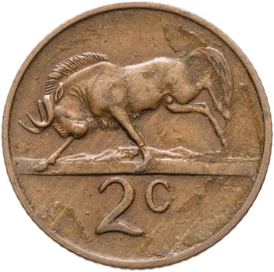 купить ЮАР 2 цента (cents) 1974