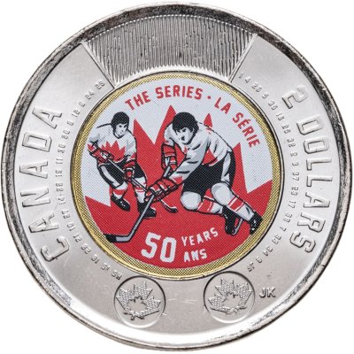 купить Канада 2 доллара 2022 "50 лет Суперсерии СССР — Канада"