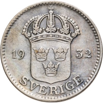 купить Швеция 25 эре (ore) 1932