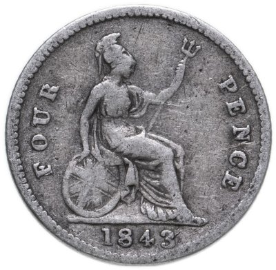 купить Великобритания 4 пенса (pence) 1838 - 1855, случайный год