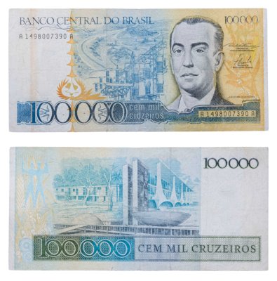 купить Бразилия 100000 крузейро 1985 Жуселину Кубичек