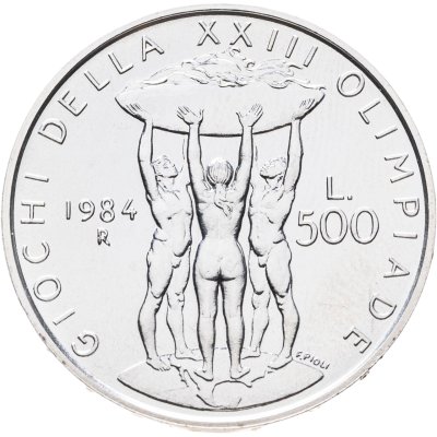 купить Италия 500 лир 1984 "XXIII летние Олимпийские Игры, Лос-Анджелес"