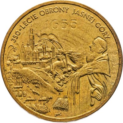 купить Польша 2 злотых 2005 "350 лет обороне монастыря Ясная Гора в городе Ченстохова"
