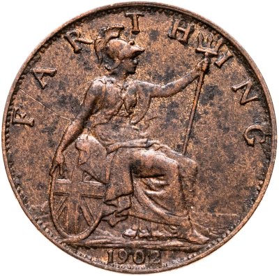 купить Великобритания 1 фартинг (farthing) 1902