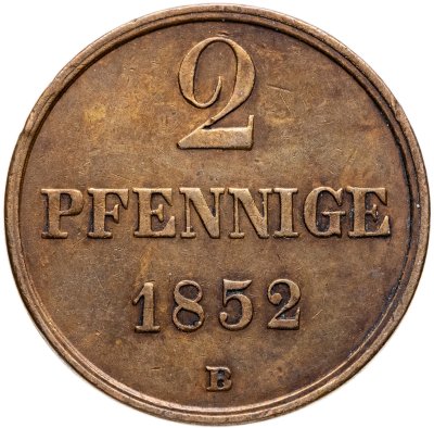 купить Ганновер 2 пфеннига 1852