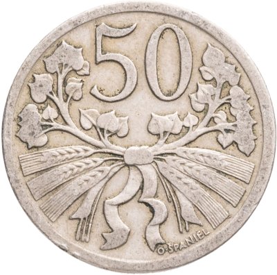 купить Чехословакия 50 геллеров (haleru) 1924
