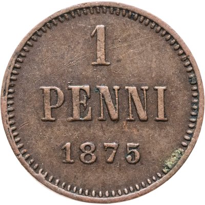 купить 1 пенни (penni) 1875 Российская Финляндия