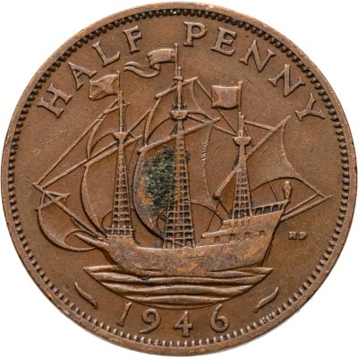 купить Великобритания 1/2 пенни (penny) 1946