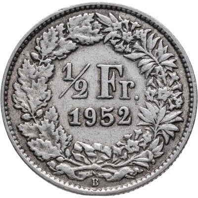 купить Швейцария 1/2 франка (franc) 1952