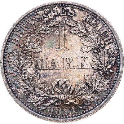 купить Германская Империя 1 марка 1891 A знак монетного двора: "A" - Берлин