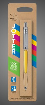 купить Шариковая ручка Parker Jotter ORIGINALS YELLOW CT, стержень: Mblue ЭКО-УПАКОВКА, Металлы: нержавеющая сталь, пластик, 2026 г.