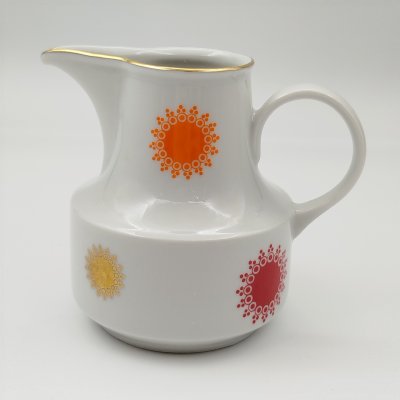 купить Молочник с цветочным декором, фарфор, деколь, золочение, Graf Von Henneberg Porzellan, 1777 Jlmenau, ГДР, 1977-1990 гг.