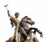 Купить Скульптурная композиция (крупная) Георгий Победоносец (Чудо Георгия о змие) на каменном основании, автор Дремин Игорь Владимирович, бронза, литье, камень, Российская Федерация, 1990-2000 гг.