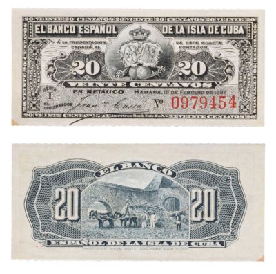 купить Куба 20 сентаво 1897 года P-53