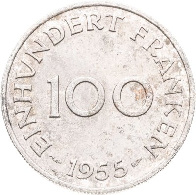 купить Саар 100 франков (francs) 1955