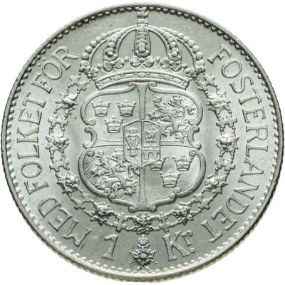 купить Швеция 1 крона 1929 Густав V