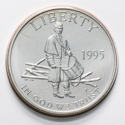 купить США 50 центов (1/2 доллара, half dollar) 1995 "Сражения гражданской войны" (в буклете)