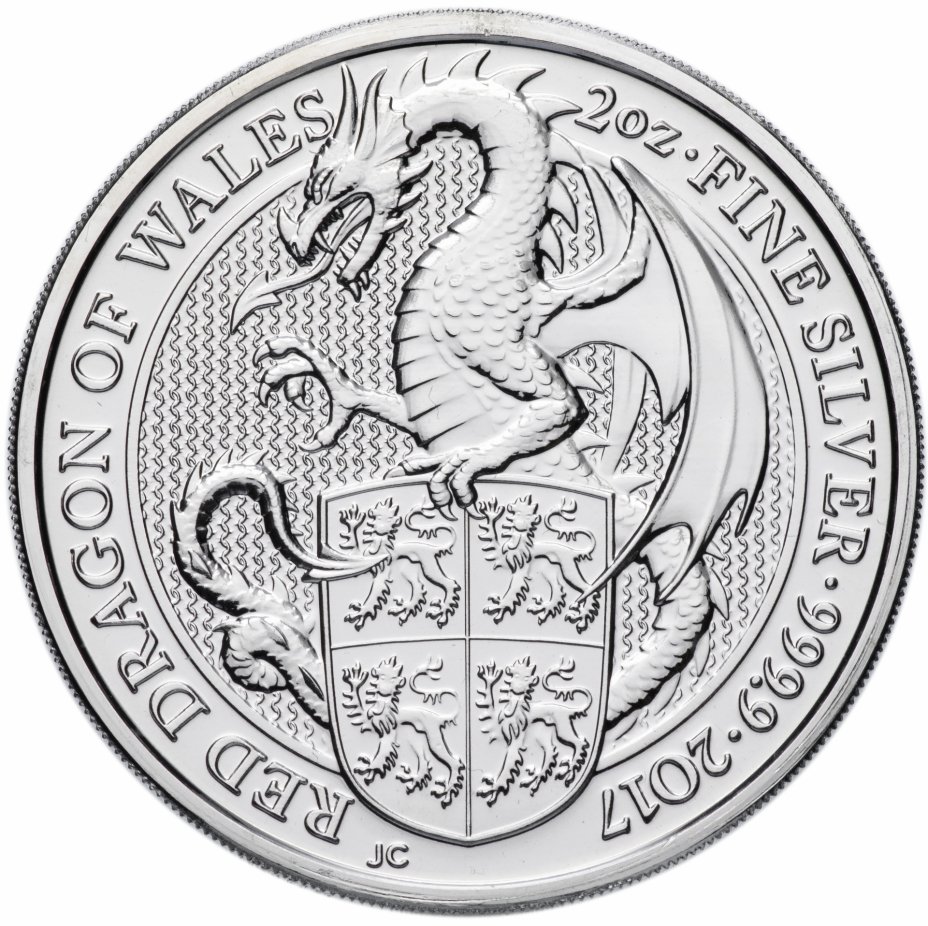 купить Великобритания 5 фунтов (pounds) 2017 "Звери королевы - Красный дракон Уэльса"