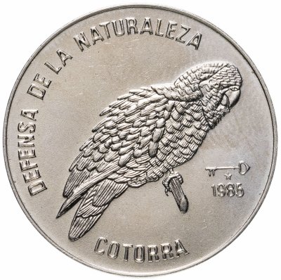 купить Куба 1 песо (peso) 1985 Природный заповедник - Попугай