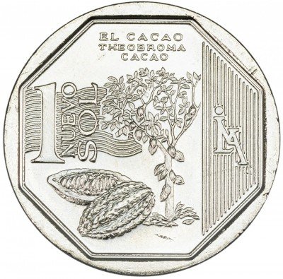 купить Перу 1 соль 2013 "Природные ресурсы Перу - Какао"