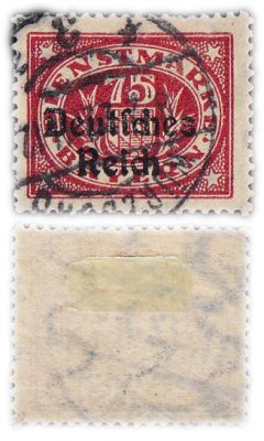 купить Германия, Веймарская республика, Бавария 75 пфеннигов 1920 Dienstmarke