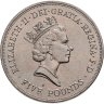 Купить Великобритания 5 фунтов (pounds) 1990 "90 лет со дня рождения Королевы - Матери"