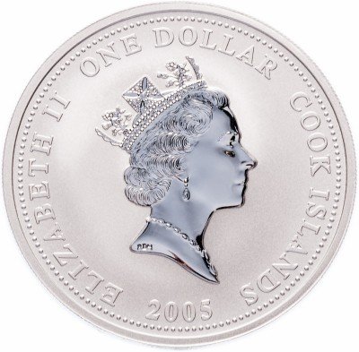 купить Острова Кука 1 доллар 2005 "Пожарные машины мира: Bickle 1932 года" в капсуле и футляре с сертификатом