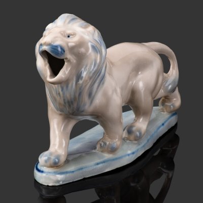 купить Статуэтка "Лев", фарфор, роспись, СССР, 1940-1960 гг.