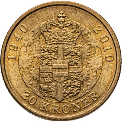 купить Дания 20 крон (kroner) 2010 "70 лет со дня рождения королевы Маргрете II"
