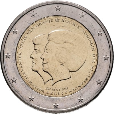 купить Нидерланды 2 евро (euro) 2013 "Коронация Короля Виллема-Александра"