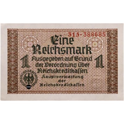 купить Германия 1 рейхсмарка (reichsmark) 1940-1945 "Немецкие оккупационные территории"