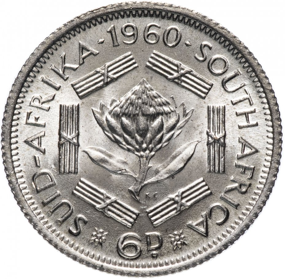купить ЮАР 6 пенсов (pence) 1960