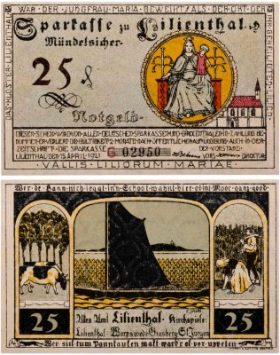 купить Австрия нотгельды 25 пфеннигов 1921