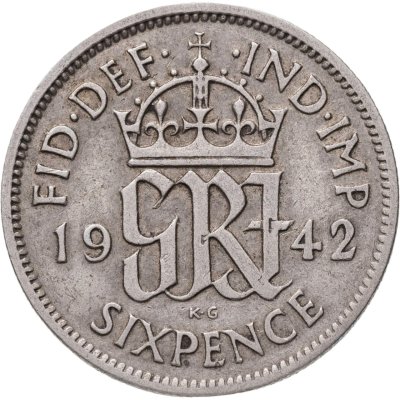 купить Великобритания 6 пенсов (pence) 1937-1946