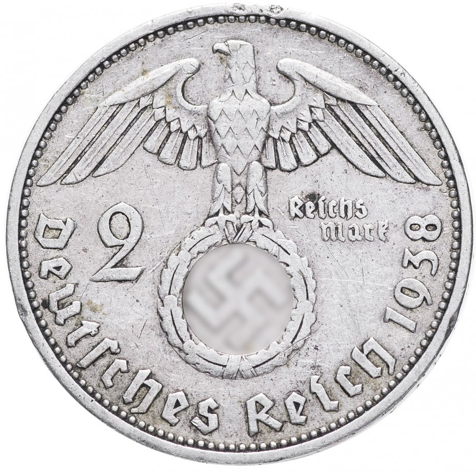 купить Фашистская Германия (Третий Рейх) 2 рейхсмарки 1938 "А"
