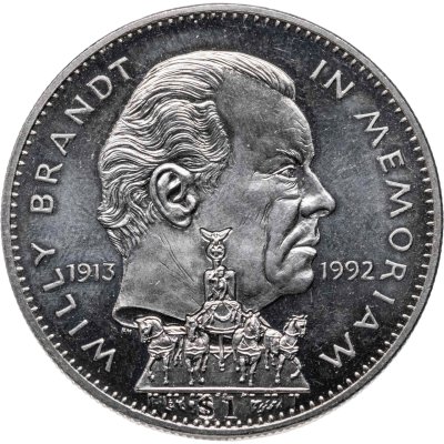 купить Либерия 1 доллар (dollar) 1993 "Вилли Брандт"