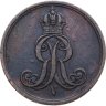 Купить Германия, Королевство Ганновер 1 пфенниг 1863 В